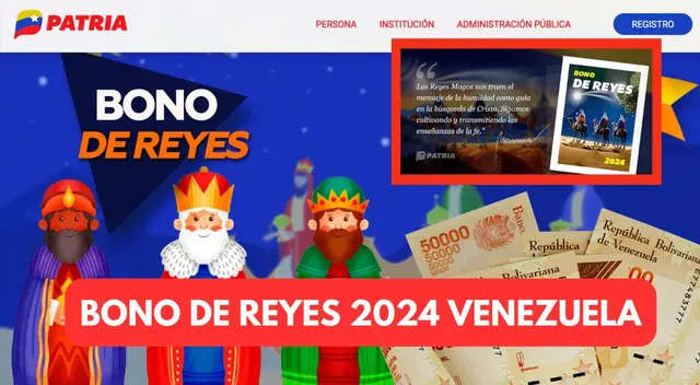 Revisa AQUÍ cómo REGISTRARTE HOY al Bono de Reyes 2024 en Patria. Revisa AQUÍ cómo REGISTRARTE HOY al Bono de Reyes 2024 en Patria.