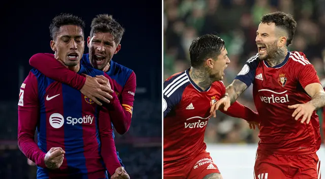 Barcelona y Osasuna buscan el triunfo para disputar una nueva final española. Foto: Composición Líbero/Barcelona/Osasuna Barcelona y Osasuna buscan el triunfo para disputar una nueva final española. Foto: Composición Líbero/Barcelona/Osasuna
