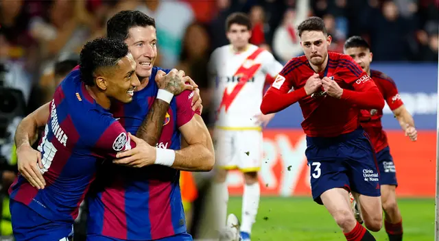 El último partido entre Barcelona y Osasuna terminó 2-1 para los blaugranas. Foto: Composición Líbero/FC Barcelona/Osasuna