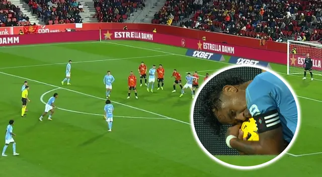 Renato Tapia estuvo cerca de marcar gol con camiseta de Celta.