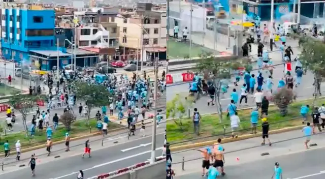Los hinchas de Sporting Cristal y la 'U' protagonizaron un enfrentamiento.