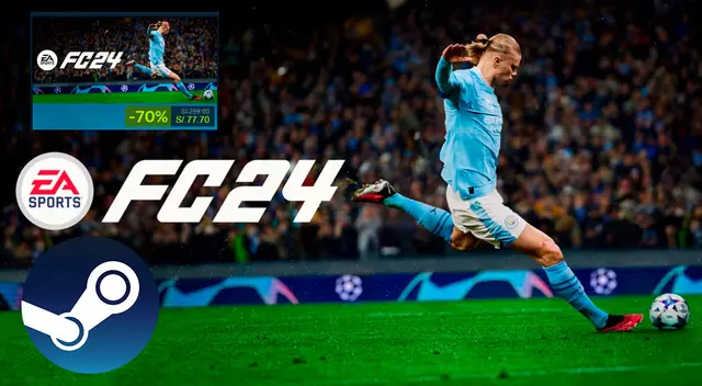 EA Sports FC 24 oferta 70% descuento en Steam por tiempo limitado.