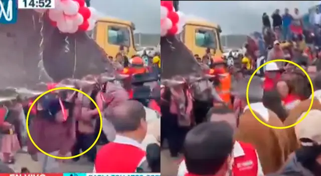 Dina Boluarte fue sorprendida por una ciudadana que reclamaba justicia por los fallecidos en las protestas.