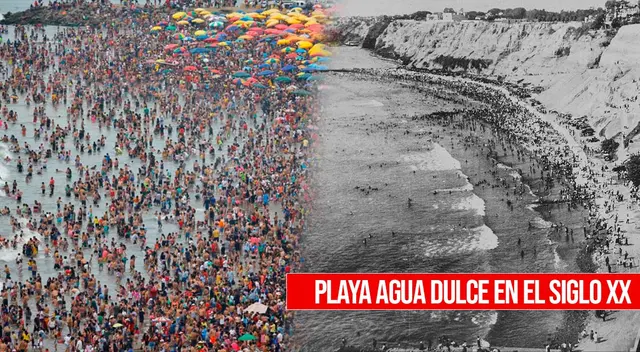 Conoce aquí cómo lucía la Playa Agua dulce en el siglo XX.