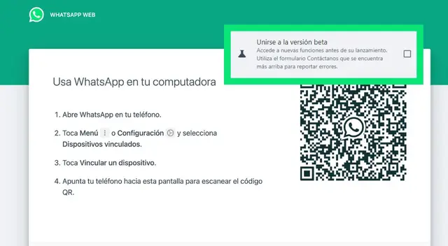 Conoce AQUÍ cómo formar parte del programa beta tester de WhatsApp Web. Conoce AQUÍ cómo formar parte del programa beta tester de WhatsApp Web.