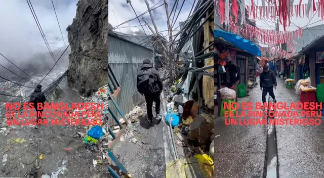 Un joven decidió visitar las calles de La Rinconada en el Perú.