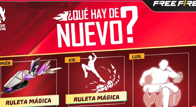 Conoce todos los ítems que están regalando durante la agenda semanal de Free Fire HOY.