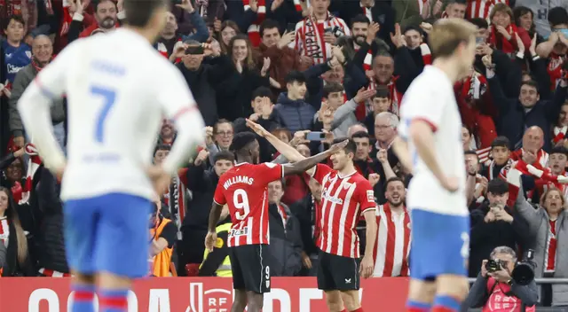 Williams celebra su gol ante Barcelona.