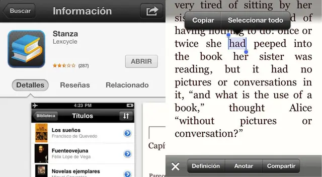 Conoce AQUÍ todos los detalles de la aplicación Stanza para iPhone. Conoce AQUÍ todos los detalles de la aplicación Stanza para iPhone.