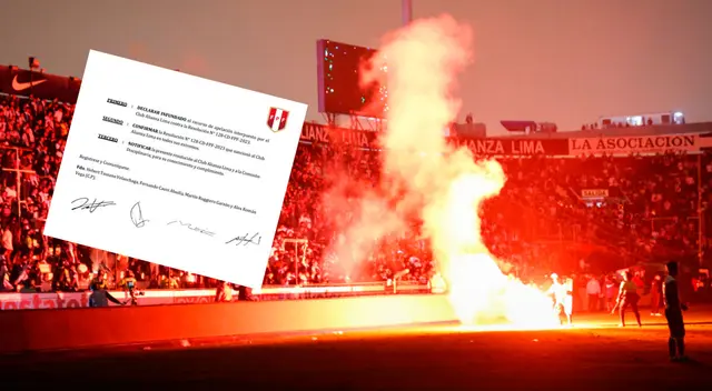 FPF declaró infundada apelación de Alianza Lima y Matute cumplirá sanción de siete meses