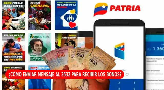 El número 3532 solo funciona para consultar si has recibido un bono Patria. El número 3532 solo funciona para consultar si has recibido un bono Patria.