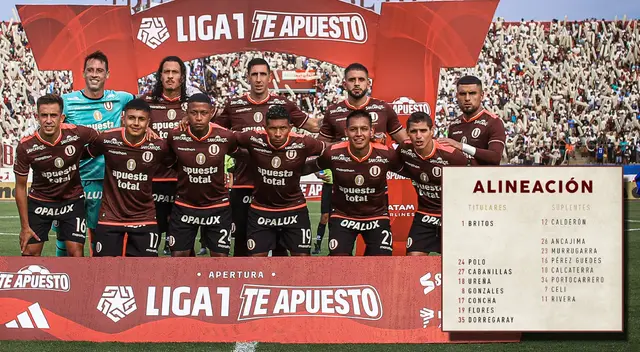 Universitario publicó alineación titular sin tres jugadores.