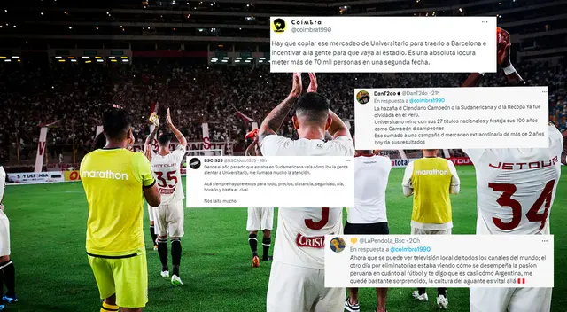 Hinchas de Barcelona piden imitar a Universitario para llenar los estadios Hinchas de Barcelona piden imitar a Universitario para llenar los estadios