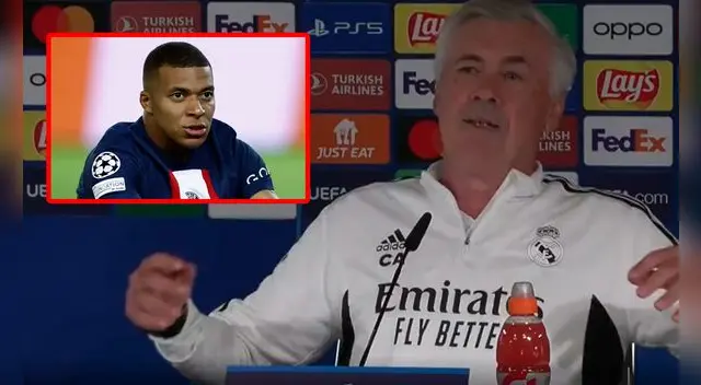 Ancelotti se refirió a Kylian Mbappé en rueda de prensa