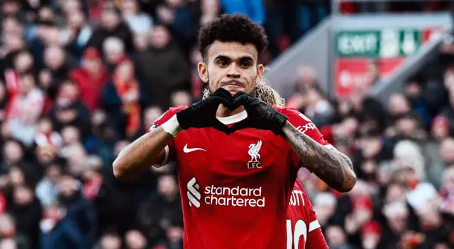 El delantero colombiano del Liverpool lleva 4 goles en el 2024. Foto: Liverpool
