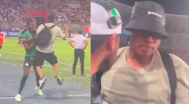 Ángelo Campos estuvo celebrando el tanto de Barcos, que eventualmente fue anulado.