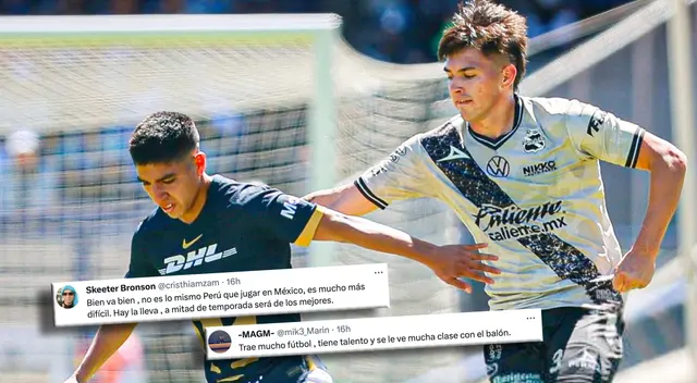 Hinchas de Pumas llenaron de elogios a Piero Quispe tras goleada de Pumas UNAM ante Puebla
