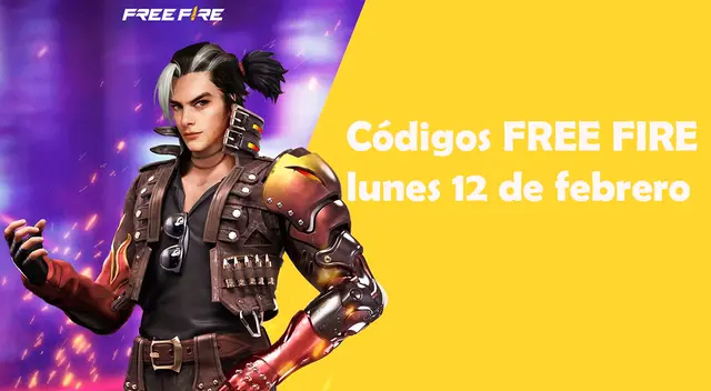 Códigos Free Fire de este lunes 12 de febrero de 2024.