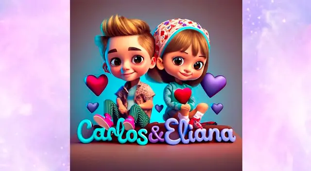 Carlos y Eliana, la felicidad se refleja en esta pareja.