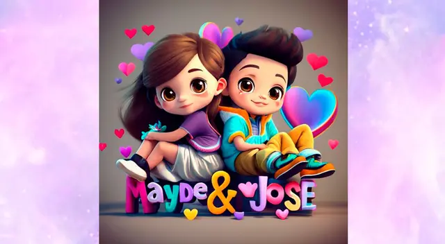 Mayde y José, los colores resaltan el amor en esta imagen.