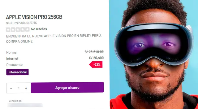 Apple Vision Pro ya se venden en Perú a 20 mil soles en Ripley Apple Vision Pro ya se venden en Perú a 20 mil soles en Ripley