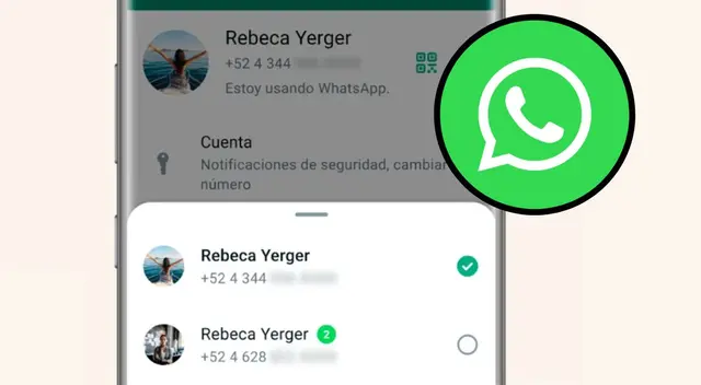 La interfaz de WhatsApp permite tener dos cuentas en un mismo dispositivo móvil. La interfaz de WhatsApp permite tener dos cuentas en un mismo dispositivo móvil.