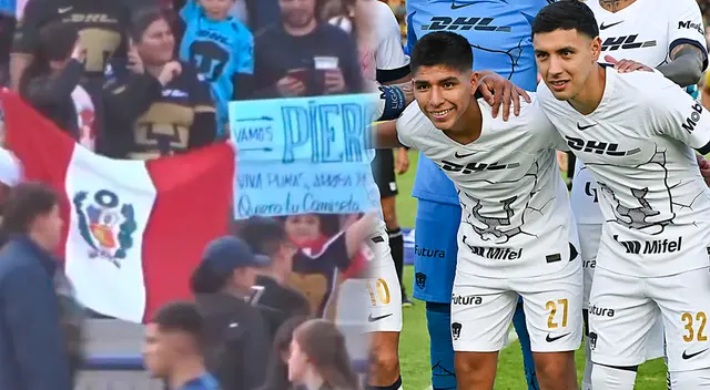 Piero Quispe lleva seis partidos como titular en Pumas. Foto: Composición Líbero/Récord/Pumas