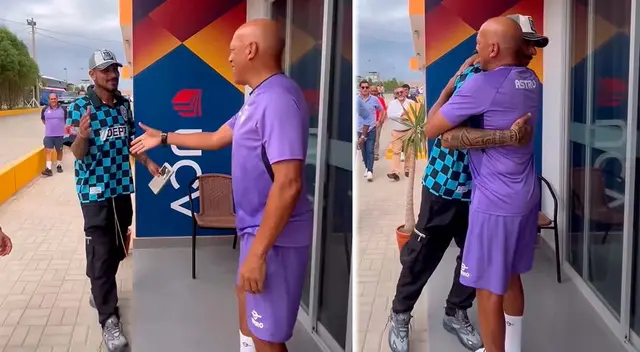 Así recibió Roberto Mosquera a Paolo Guerrero en la Villa Poeta