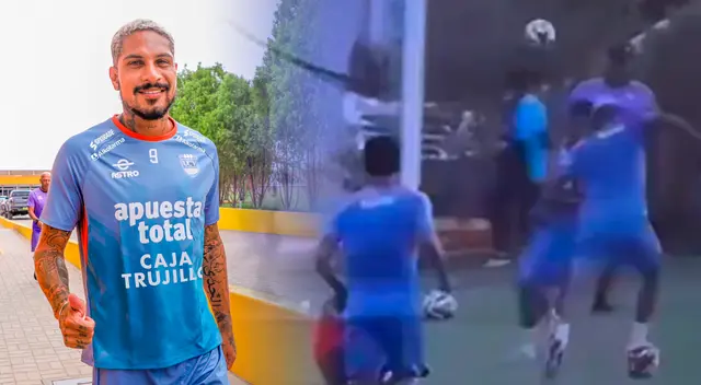 Guerrero tuvo su primer entrenamiento con César Vallejo y anotó un gol.