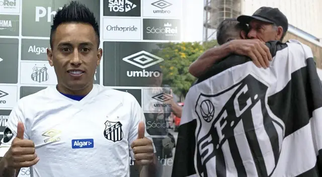 Christian Cueva en Santos de Brasil