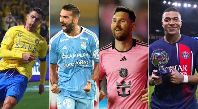 Martin Cauteruccio es el máximo goleador del 2024 hasta el momento. Foto: Composición Líbero/Al Nassr/Copa Libertadores/Inter Miami/PSG
