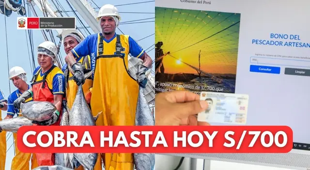 Conoce AQUÍ si COBRAS HOY el Bono del Pescador Artesanal en el Banco de la Nación.