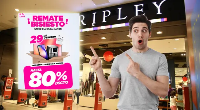 Ripley inicia su venta especial con el remate bisiesto en todas sus sedes a nivel nacional.
