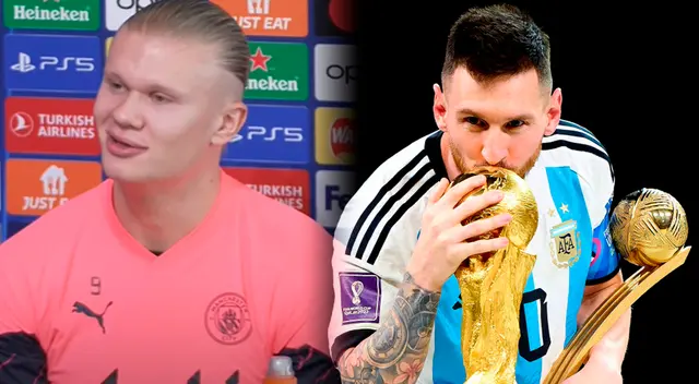 Haaland aseguró que Messi es el mejor jugador de la historia.