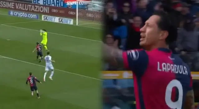 Gol de Gianluca Lapadula para Cagliari en la Serie A.