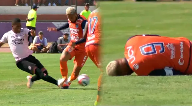 Paolo Guerrero y la dura entrada que recibió en el Sport Boys vs César Vallejo.