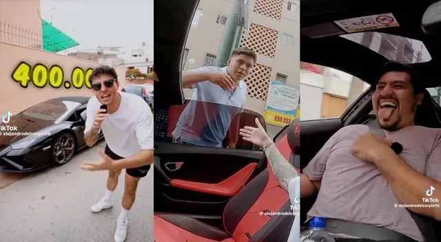 Clientes no sabían qué decir cuando vieron llegar al auto de alta gama que iba a ser su taxi.