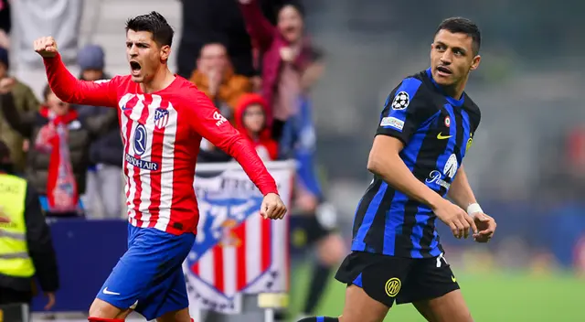 Álvaro Morata y Alexis Sánchez intentarán ser protagonistas del partido en Madrid. Foto: Composición Líbero/Atleti/Inter