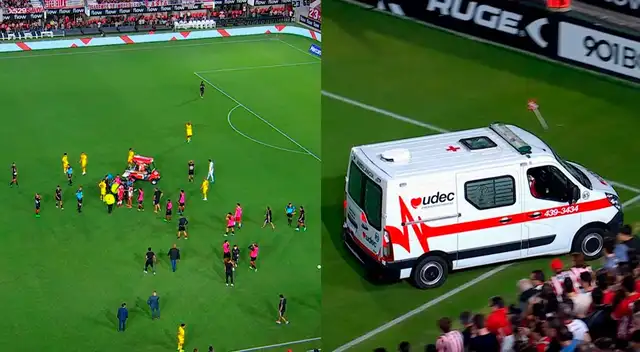 Altamirano tuvo que ser llevado en ambulancia.