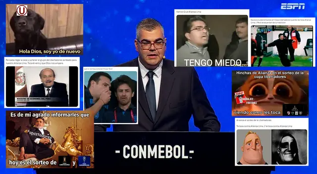 Los mejores memes de Alianza Lima y Universitario traes el sorteo de la Copa Libertadores.