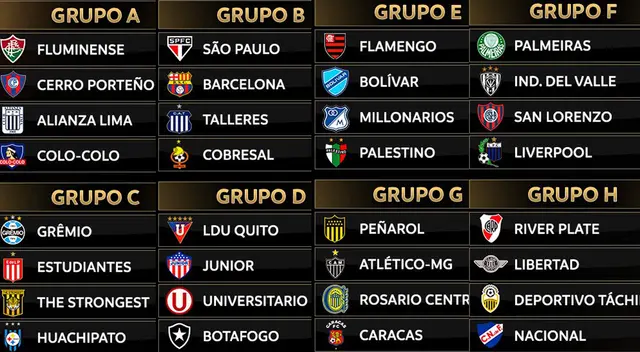 Fixture de la Copa Libertadores 2024.
