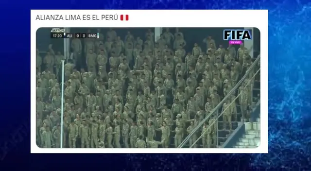 Las Fuerzas Armadas se hicieron presente en Matute y eso llenó de orgullo al hincha aliancista.