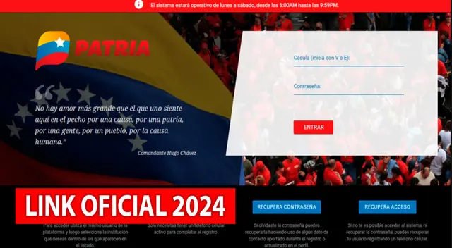 Conoce el LINK OFICIAL del Sistema Patria de Venezuela. Conoce el LINK OFICIAL del Sistema Patria de Venezuela.