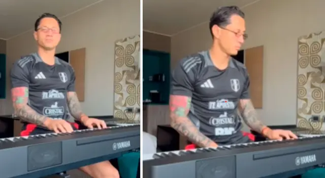 Gianluca Lapadula celebró el triunfo de Perú tocando singular canción