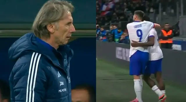 Así reaccionó Ricardo Gareca tras el gol de Francia. Así reaccionó Ricardo Gareca tras el gol de Francia.