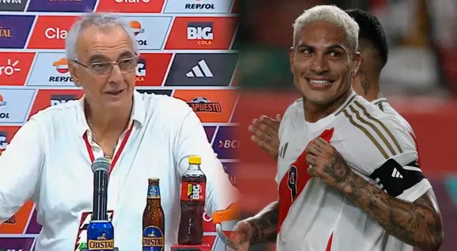 Jorge Fossati y Paolo Guerrero mostraron una amena relación en la presente fecha FIFA. Foto: Composición Líbero/Movistar Deportes/Luis Jimenez