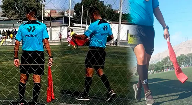Un palo y una toalla le sirvieron a un juez de línea en la Copa Federación. Foto: Composición Líbero
