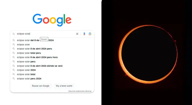 Conoce qué sucede si escribes eclipse solar en el buscador de Google.