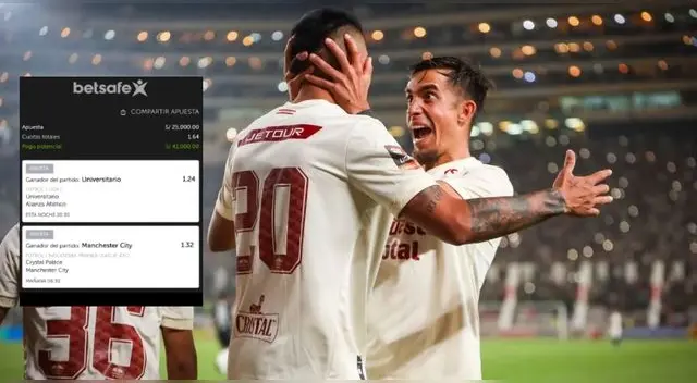 Este hincha podría ganar un 'billetazo' si Universitario y Manchester City ganan.