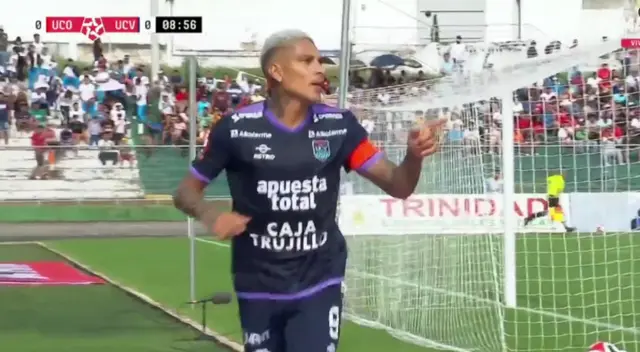 Paolo Guerrero juega su sexto partido con Vallejo. Foto: captura L1 MAX